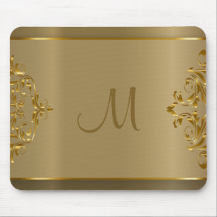 Tapis De Souris Conception d'Orante d'or de monogramme