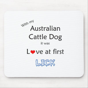 Tapis De Souris Conception d'un lick de chien de bétail australien