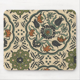 Tapis De Souris Conception persane florale décorative de tuile