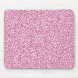 Tapis De Souris Conception rose lumineuse de motif de fractale