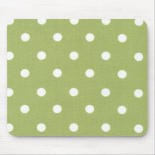 Tapis De Souris Conception verte de point de polka