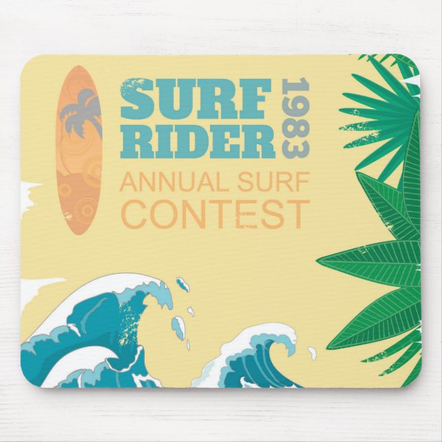 Tapis De Souris Concours |1983 de surf de cavalier de surf (Devant)