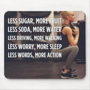 Tapis De Souris Condition féminine Mots inspirants - Plus d'action
