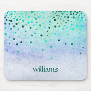 Tapis De Souris Confetti Sea Blue Beach Parties scintillant Points