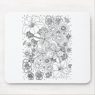Tapis De Souris Conglomération des fleurs