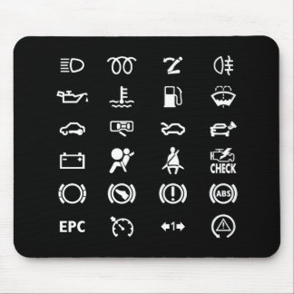 Tapis De Souris Connaissez vos panneaux d'avertissement (le noir)