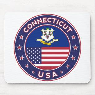 Tapis De Souris Connecticut, États-Unis, T-shirt Connecticut