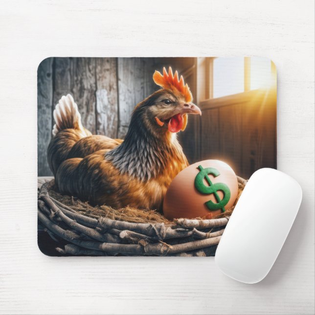 Tapis De Souris Connexion Dollar sur un oeuf (Avec souris)