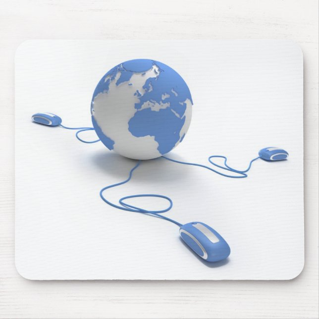 Tapis De Souris Connexion du monde (Devant)