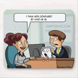 Tapis De Souris Conseil d'administration comptable Pun Mouse Pad