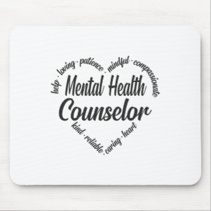 Tapis De Souris Conseiller en santé Langue du coeur Cloud 1