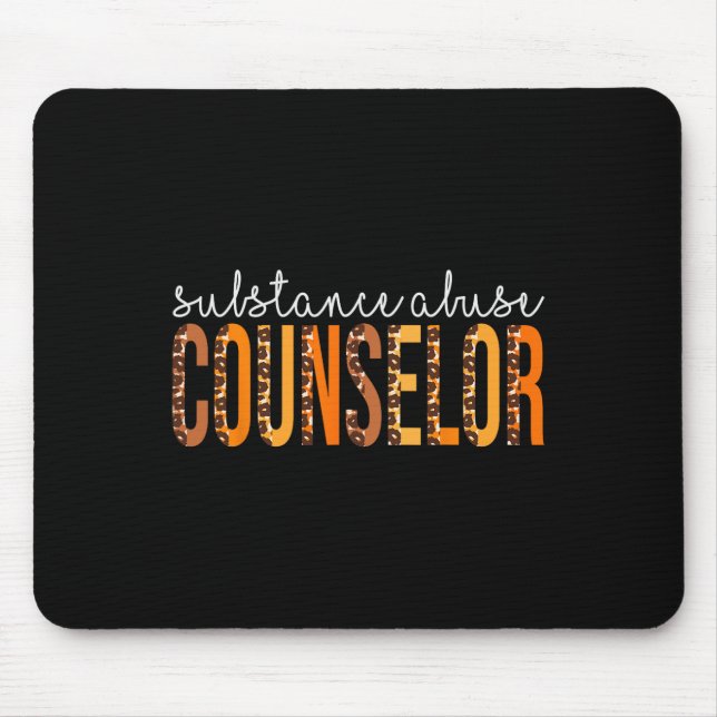 Tapis De Souris Consommateur en toxicomanie léopard automne automn (Devant)