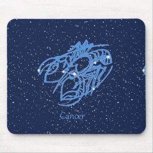 Tapis De Souris Constellation du Cancer et signe du zodiaque avec
