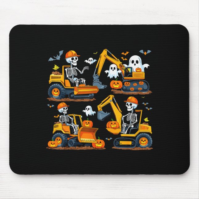 Tapis De Souris Construction Trucks Halloween Costume Soky Excavat (Devant)