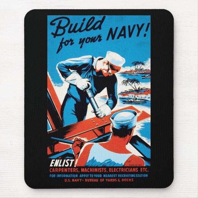 Tapis De Souris Construisez pour votre marine (Devant)