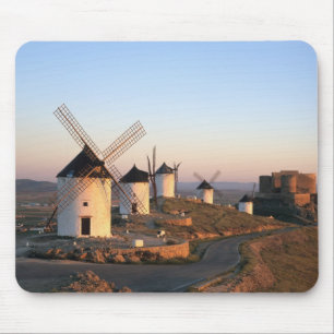 Tapis De Souris Consuegra, La Mancha, Espagne, moulins à vent
