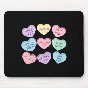 Tapis De Souris Consultant en lactation Saint-Valentin Cœur Bonbon
