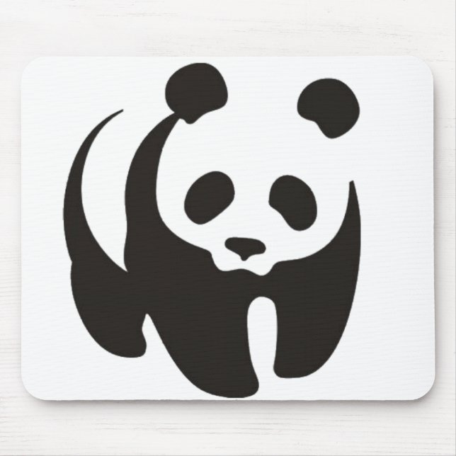 Tapis De Souris Contour Mousepad de silhouette de panda (Devant)