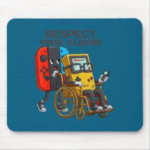Tapis De Souris Contrôle de jeu Respectez vos aînés Rétro Drôle de