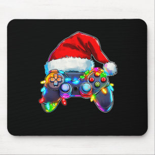 Tapis De Souris Contrôleur de jeu vidéo Noël Santa Hat Gamer Bo