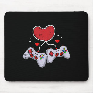 Tapis De Souris Contrôleur Vidéo Coeur Enfants Valentines Day Co