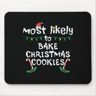 Tapis De Souris Cookie de Noël Cookie de Noël de famille Matc