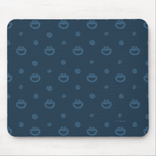 Tapis De Souris Cookie Monster and Cookies Blue Navy Pattern