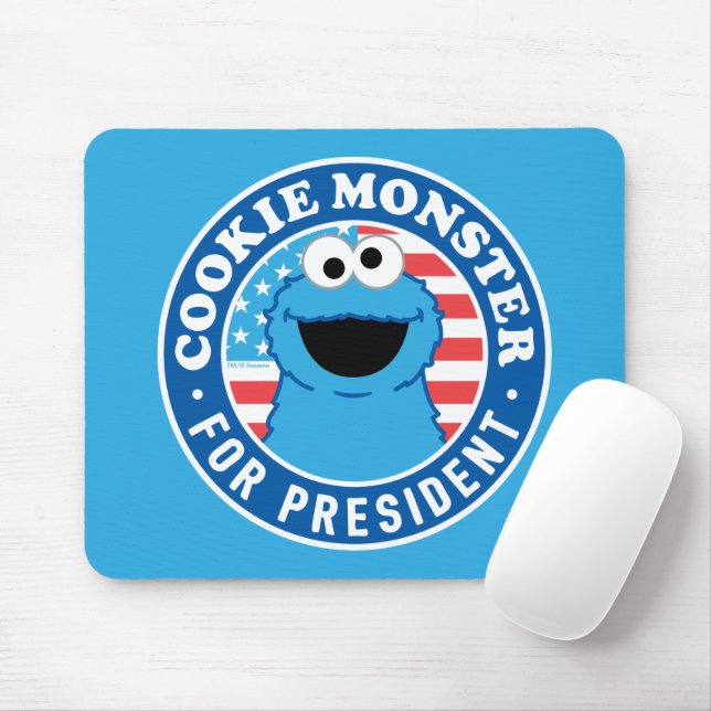 Tapis De Souris Cookie Monster pour le président (Avec souris)