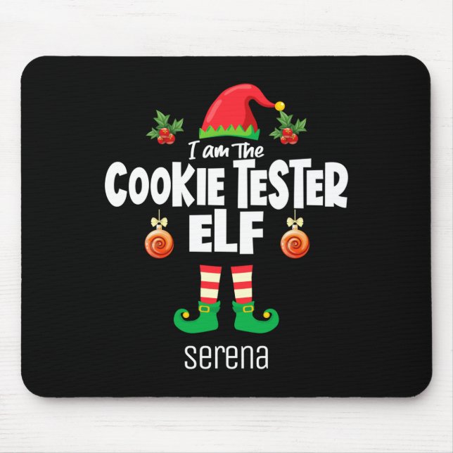 Tapis De Souris Cookie Tester Elf Family Matching Christmas Name  (Devant)