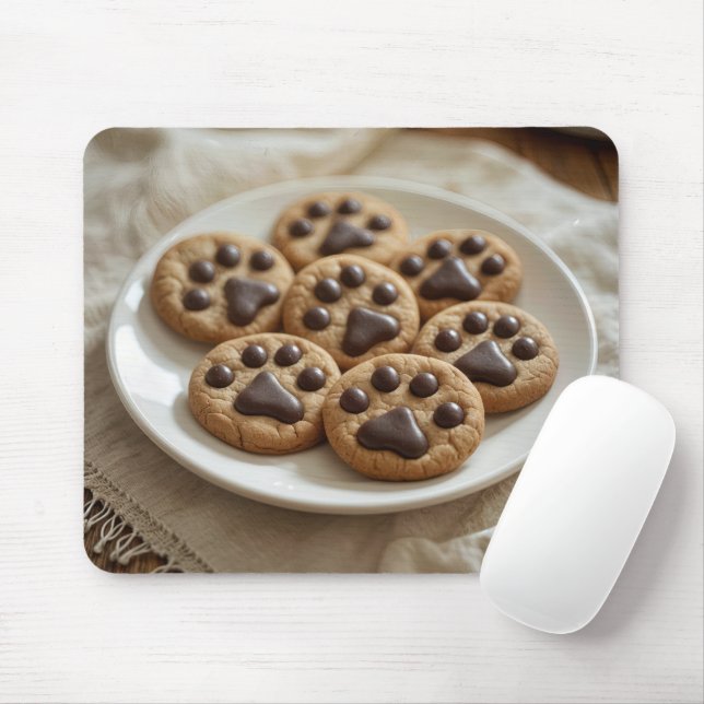 Tapis De Souris Cookies pour empreintes digitales au chocolat (Avec souris)