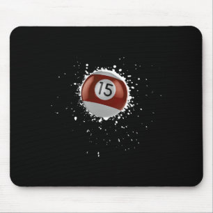 Tapis De Souris Cool 15 balles Quinze Billard Billard Peinture Spl