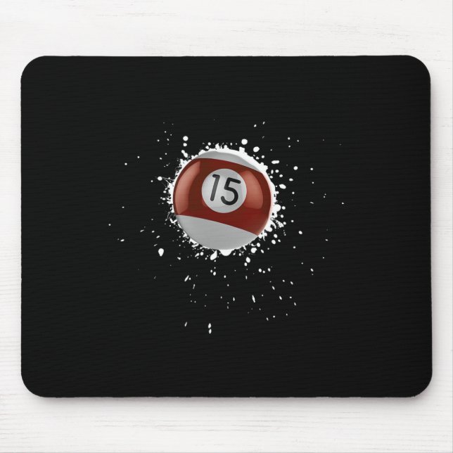 Tapis De Souris Cool 15 balles Quinze Billard Billard Peinture Spl (Devant)