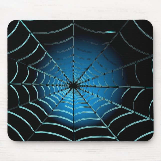 Tapis De Souris Cool Blue Spider Web (Devant)