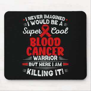 Tapis De Souris Cool Cancer du sang Guerrier Sensibilisation au ca