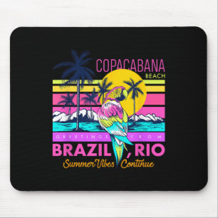 Tapis De Souris Cool Copacabana Beach Brésil Rio Vibes d'été graph