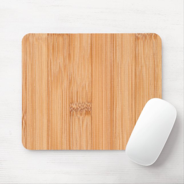 Tapis De Souris Cool élégant imprimé en bambou marron clair (Avec souris)