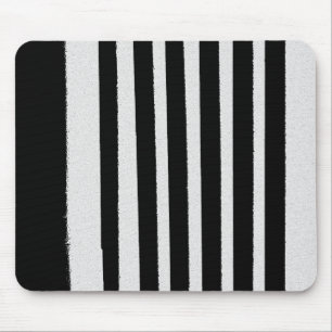 Tapis De Souris Cool rayé noir et blanc Motifs simples