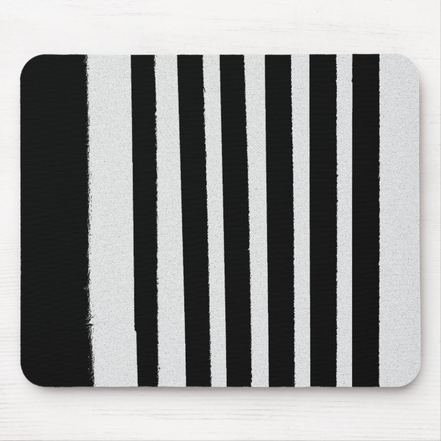 Tapis De Souris Cool rayé noir et blanc Motifs simples (Devant)