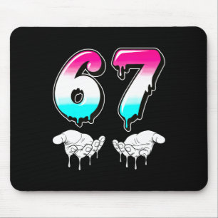 Tapis De Souris Cool Six Seven 6 7 Mème Costume d'argot Gen Alpha 