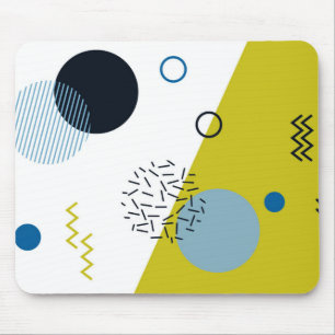 Tapis De Souris Cool, tendance, moderne, vert Memphis