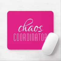 Coordinateur Chaos Typographie rose Tex