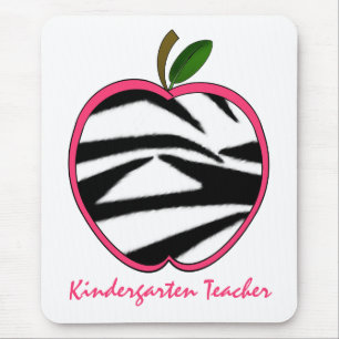 Tapis De Souris Copie Apple de zèbre d'institutrice gardienne