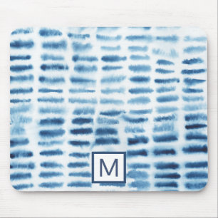 Tapis De Souris Copie d'aquarelle du monogramme   Indigio
