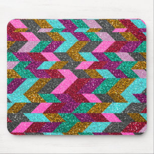 Tapis De Souris Copie turquoise rose Girly aztèque géométrique 