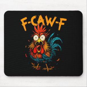 Tapis De Souris Coq drôle de poulet café Fcawf oiseau amusant 