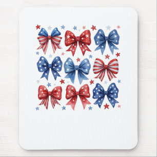 Tapis De Souris Coquette American Flag Coquette Bow 4 juillet