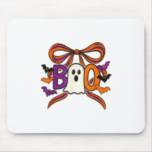 Tapis De Souris Coquette Boo Ghost Bow Cute Éffrayant Funny Hallow