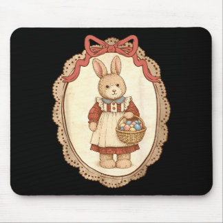 Tapis De Souris Coquette Bow Funny Bunny Eggs Rabbit Happy Easter 