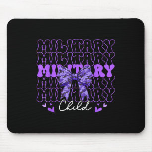 Tapis De Souris Coquette Enfant Militaire Bow Purple Up Camo Kids