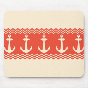 Tapis De Souris Corail Ancre nautique Frappes côtières